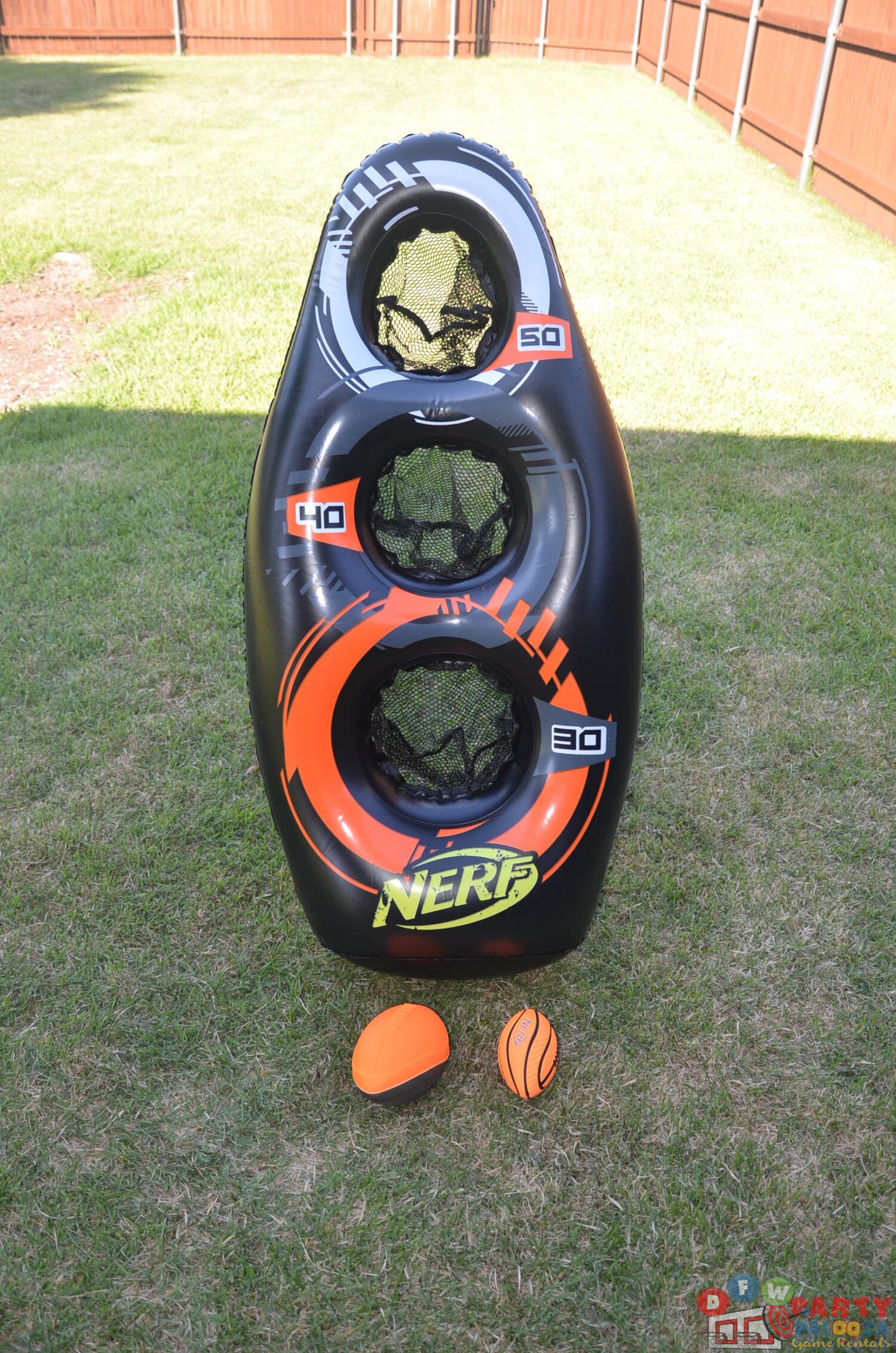 nerf football toss